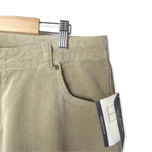 Woolrich Corduroy Strait Leg Pants Size 14 Tan Khaki Cotton Spandex Blend NWT - Picture 7 of 12